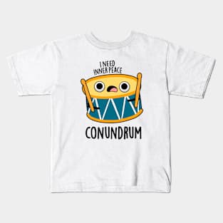 Conumdrum Cute Duummer Drum Pun Kids T-Shirt